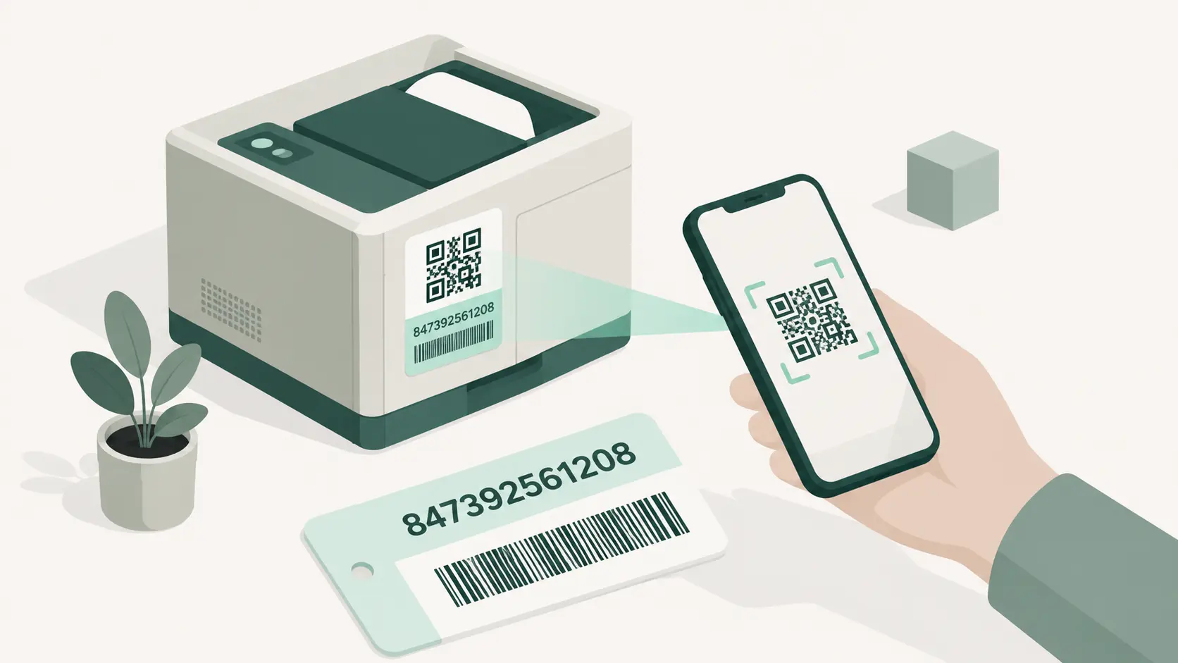 ภาพประกอบเลขครุภัณฑ์และ QR Code บนครุภัณฑ์สำนักงาน